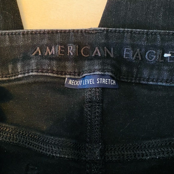 American Eagle Ne(x)t Level Stretch Black High Waisted Jeans - Picture 2 of 4